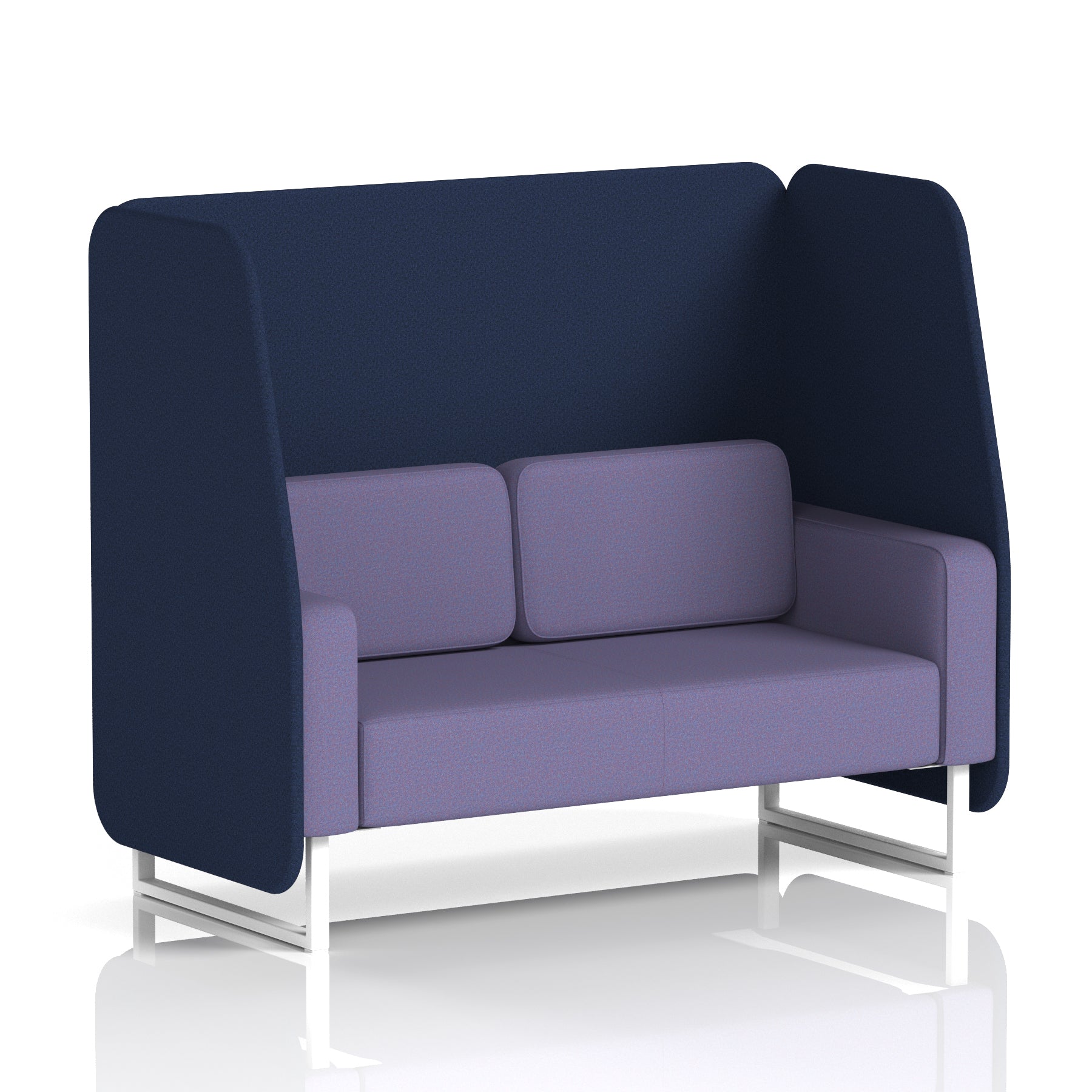 Brixworth Open Office Booth Pod, 1–3 Seater, Multiple Two-Tone Colour Options, Black or White Frame, Plywood & Fabric, Self-Assembly, 10yr Frame/5yr Fabric Warranty