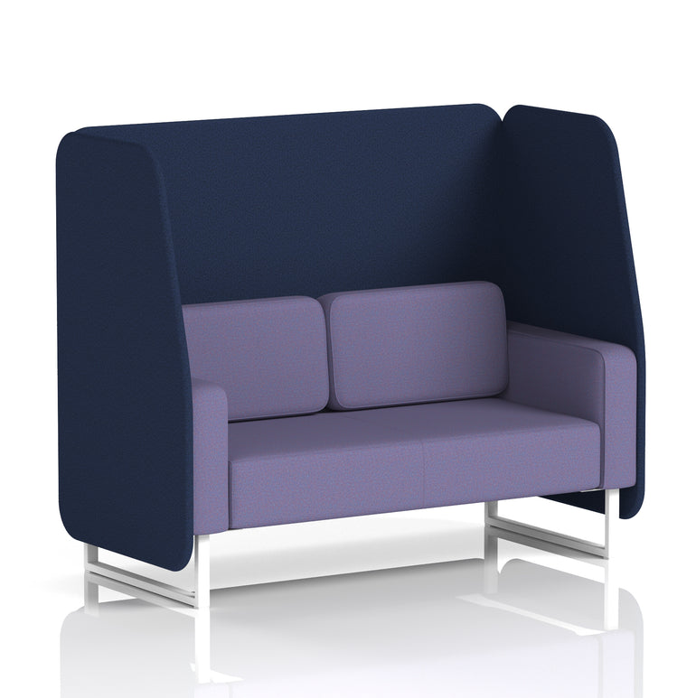 Brixworth Open Office Booth Pod, 1–3 Seater, Multiple Two-Tone Colour Options, Black or White Frame, Plywood & Fabric, Self-Assembly, 10yr Frame/5yr Fabric Warranty