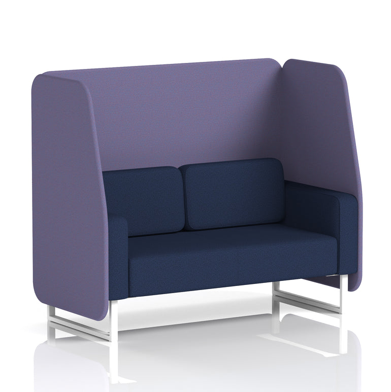 Brixworth Open Office Booth Pod, 1–3 Seater, Multiple Two-Tone Colour Options, Black or White Frame, Plywood & Fabric, Self-Assembly, 10yr Frame/5yr Fabric Warranty