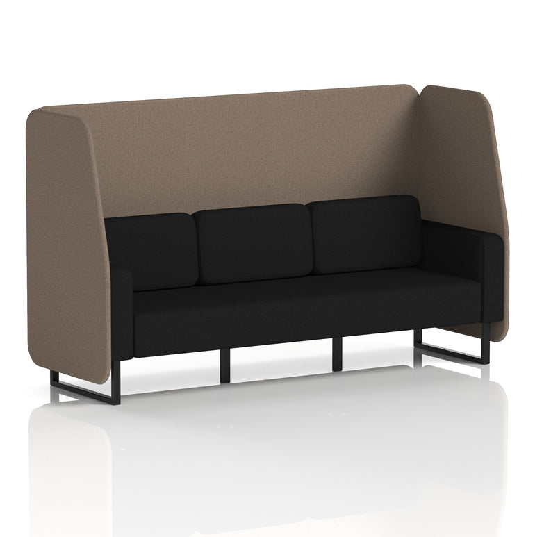Brixworth Open Office Booth Pod, 1–3 Seater, Multiple Two-Tone Colour Options, Black or White Frame, Plywood & Fabric, Self-Assembly, 10yr Frame/5yr Fabric Warranty