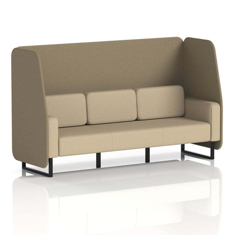 Brixworth Open Office Booth Pod, 1–3 Seater, Multiple Two-Tone Colour Options, Black or White Frame, Plywood & Fabric, Self-Assembly, 10yr Frame/5yr Fabric Warranty