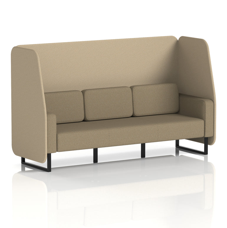 Brixworth Open Office Booth Pod, 1–3 Seater, Multiple Two-Tone Colour Options, Black or White Frame, Plywood & Fabric, Self-Assembly, 10yr Frame/5yr Fabric Warranty