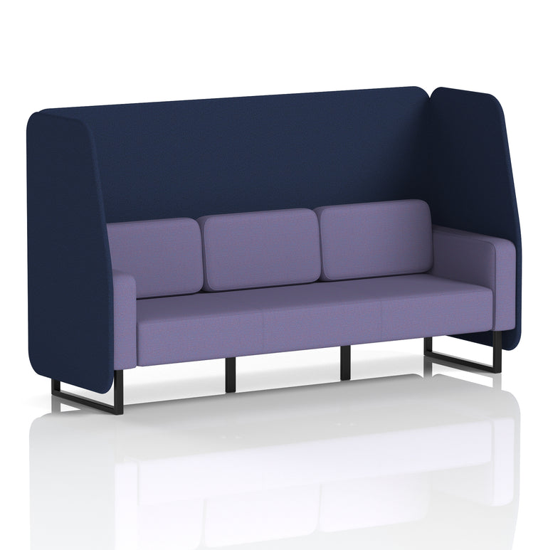 Brixworth Open Office Booth Pod, 1–3 Seater, Multiple Two-Tone Colour Options, Black or White Frame, Plywood & Fabric, Self-Assembly, 10yr Frame/5yr Fabric Warranty