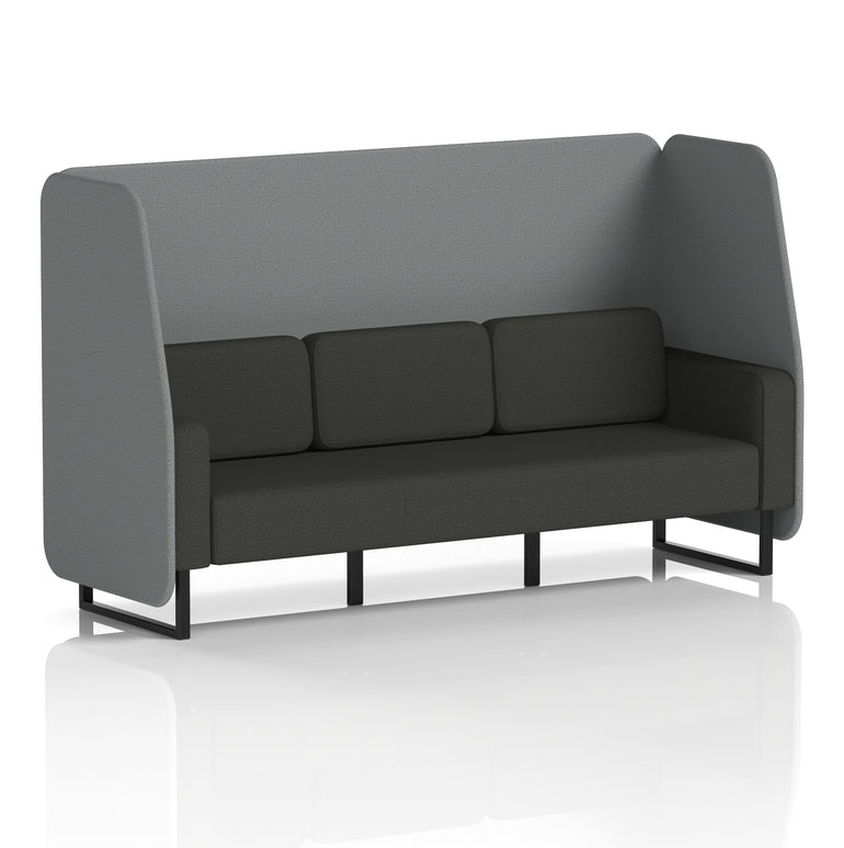 Brixworth Open Office Booth Pod, 1–3 Seater, Multiple Two-Tone Colour Options, Black or White Frame, Plywood & Fabric, Self-Assembly, 10yr Frame/5yr Fabric Warranty