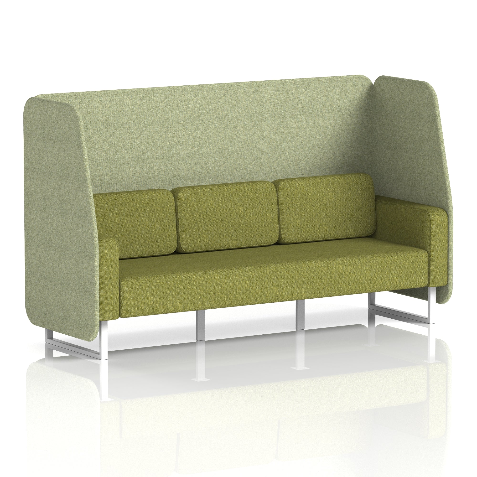 Brixworth Open Office Booth Pod, 1–3 Seater, Multiple Two-Tone Colour Options, Black or White Frame, Plywood & Fabric, Self-Assembly, 10yr Frame/5yr Fabric Warranty