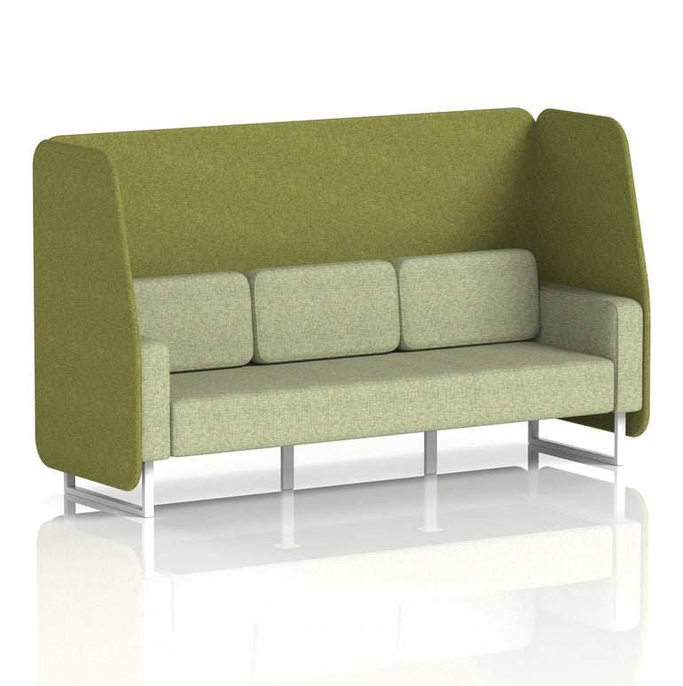 Brixworth Open Office Booth Pod, 1–3 Seater, Multiple Two-Tone Colour Options, Black or White Frame, Plywood & Fabric, Self-Assembly, 10yr Frame/5yr Fabric Warranty