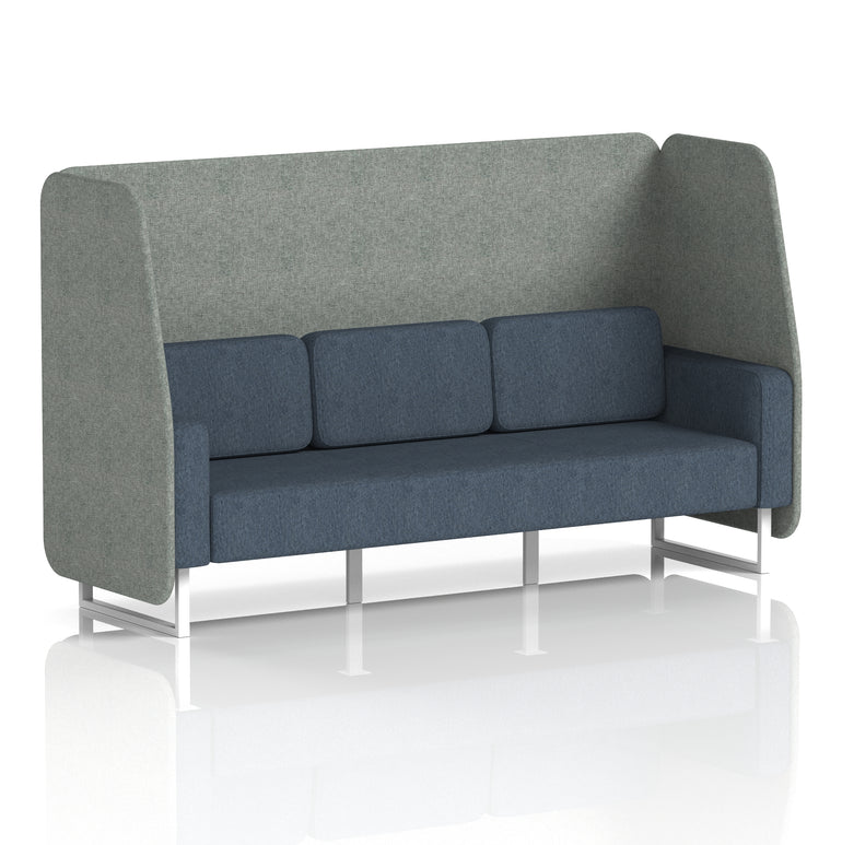 Brixworth Open Office Booth Pod, 1–3 Seater, Multiple Two-Tone Colour Options, Black or White Frame, Plywood & Fabric, Self-Assembly, 10yr Frame/5yr Fabric Warranty