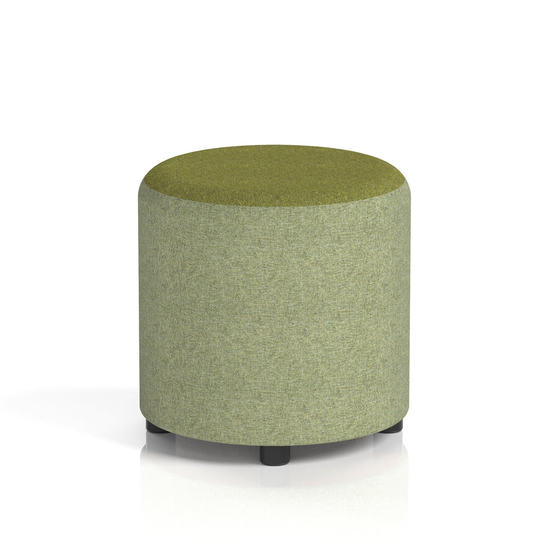 Harlestone Round Stool – Small or Large, Fully Assembled, Various Two-Tone Colour Combos, Plywood Frame with Foam & Fabric, 10 Year Frame Warranty – Office or Home Seating