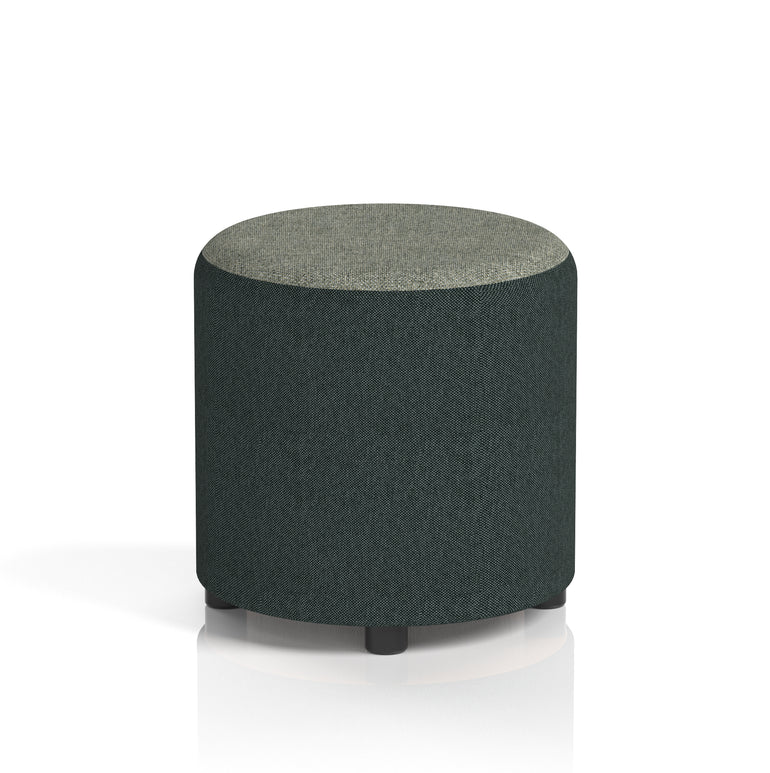 Harlestone Round Stool – Small or Large, Fully Assembled, Various Two-Tone Colour Combos, Plywood Frame with Foam & Fabric, 10 Year Frame Warranty – Office or Home Seating