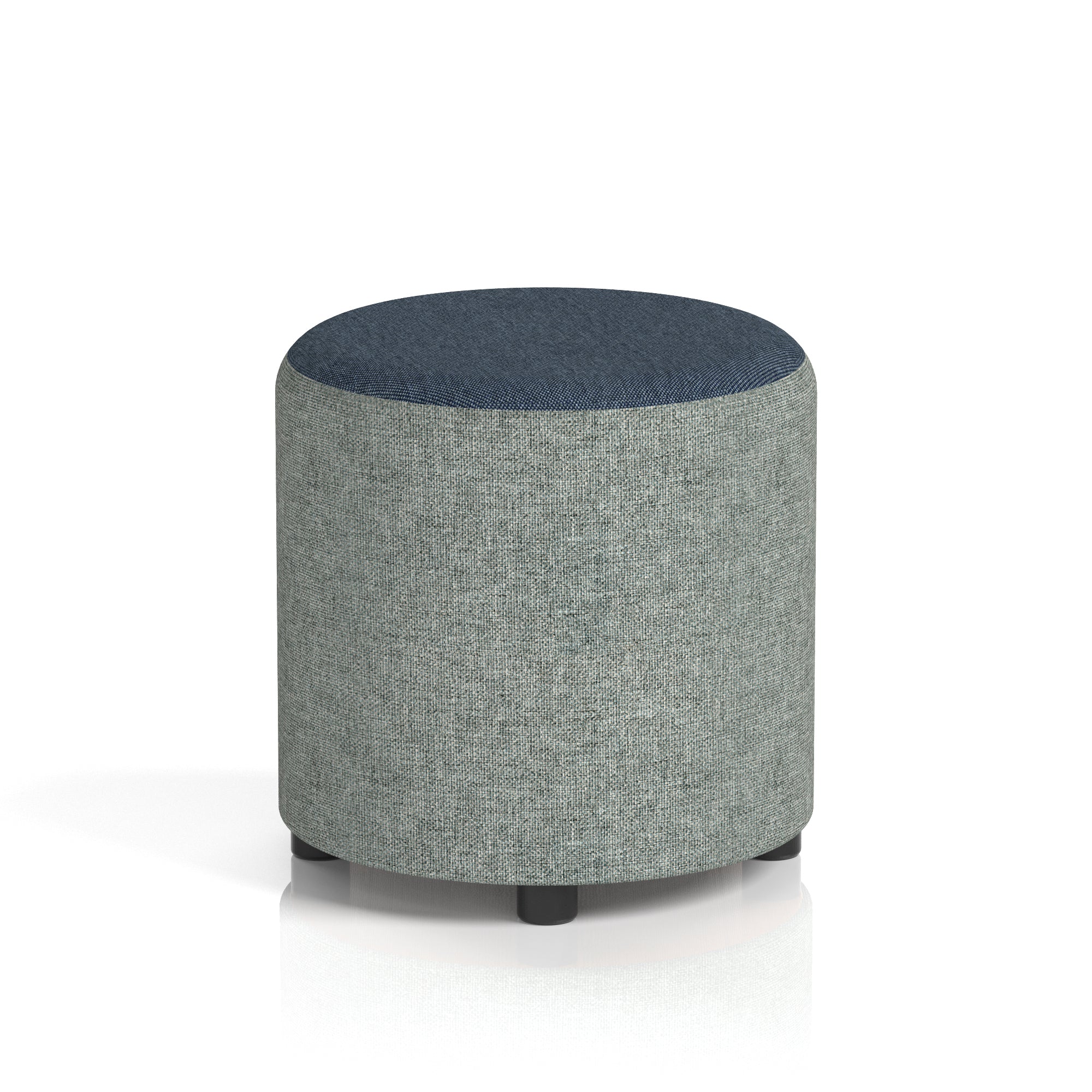 Harlestone Round Stool – Small or Large, Fully Assembled, Various Two-Tone Colour Combos, Plywood Frame with Foam & Fabric, 10 Year Frame Warranty – Office or Home Seating