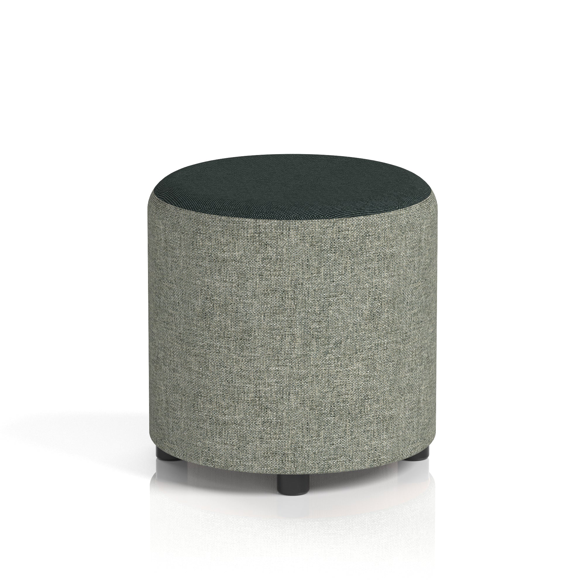 Harlestone Round Stool – Small or Large, Fully Assembled, Various Two-Tone Colour Combos, Plywood Frame with Foam & Fabric, 10 Year Frame Warranty – Office or Home Seating