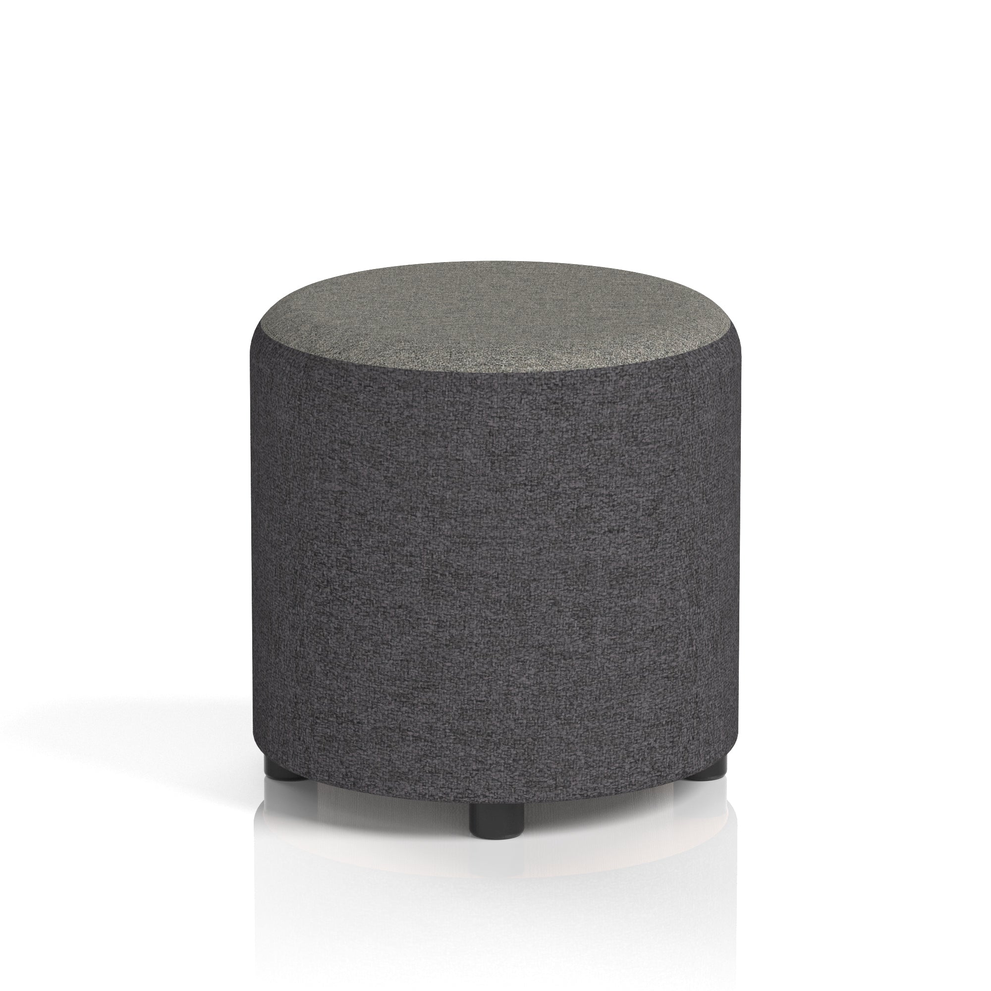 Harlestone Round Stool – Small or Large, Fully Assembled, Various Two-Tone Colour Combos, Plywood Frame with Foam & Fabric, 10 Year Frame Warranty – Office or Home Seating