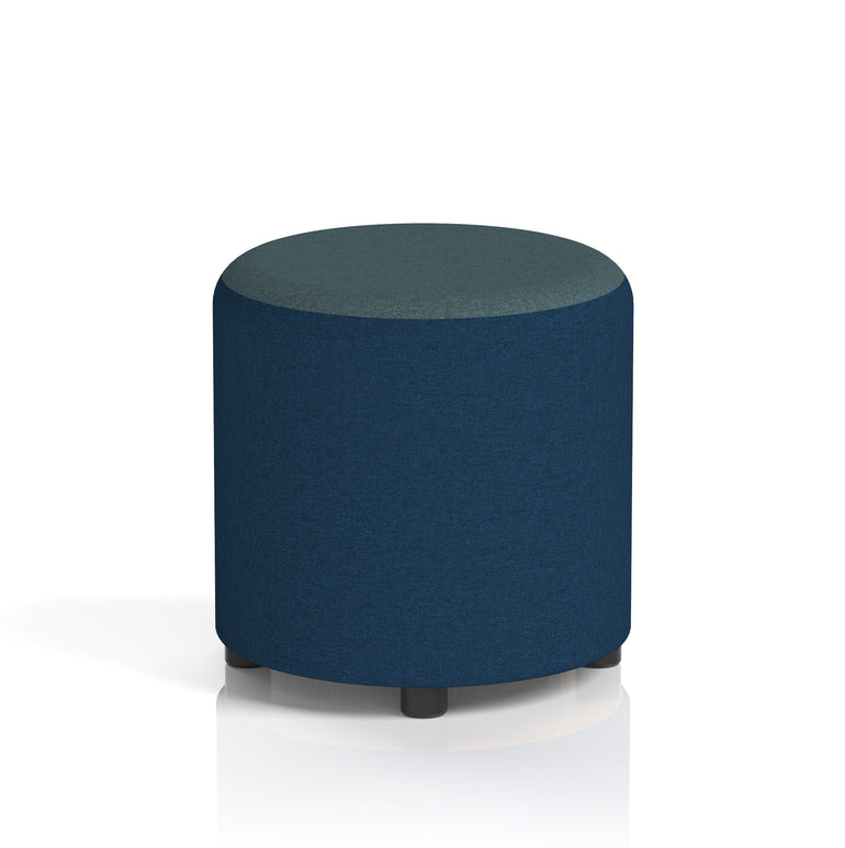 Harlestone Round Stool – Small or Large, Fully Assembled, Various Two-Tone Colour Combos, Plywood Frame with Foam & Fabric, 10 Year Frame Warranty – Office or Home Seating