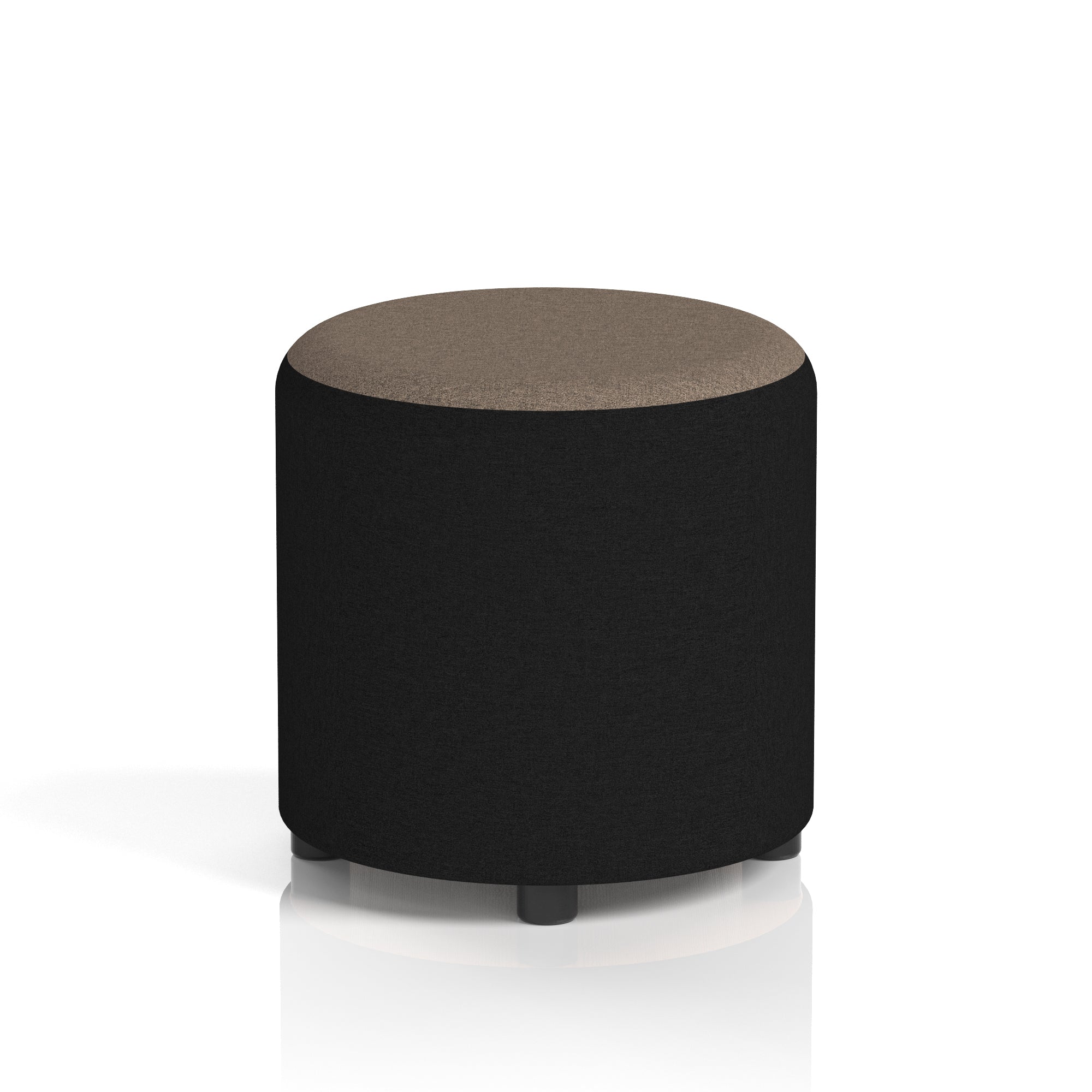 Harlestone Round Stool – Small or Large, Fully Assembled, Various Two-Tone Colour Combos, Plywood Frame with Foam & Fabric, 10 Year Frame Warranty – Office or Home Seating