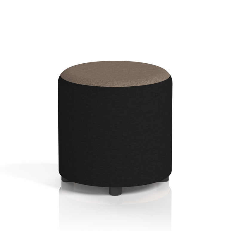 Harlestone Round Stool – Small or Large, Fully Assembled, Various Two-Tone Colour Combos, Plywood Frame with Foam & Fabric, 10 Year Frame Warranty – Office or Home Seating