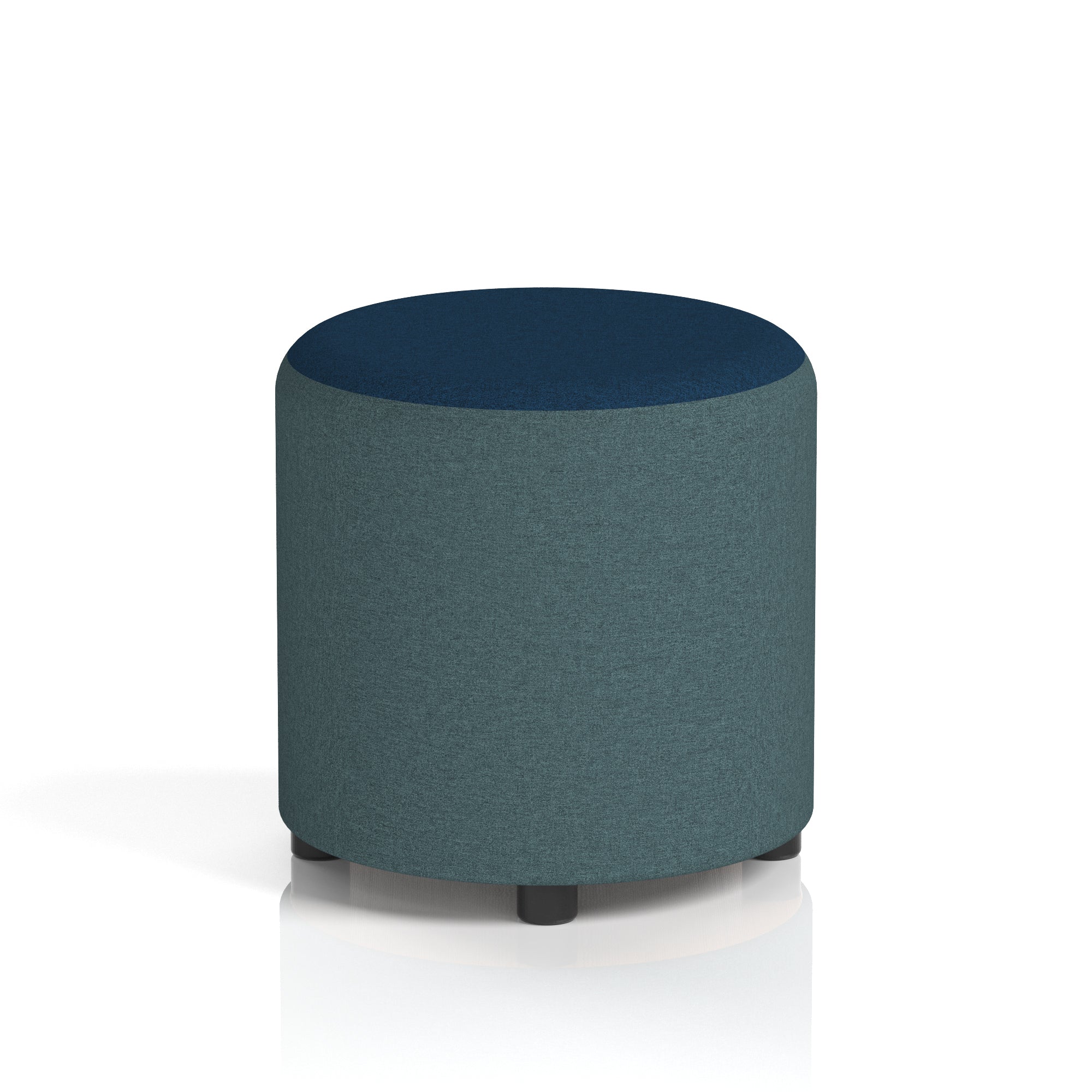 Harlestone Round Stool – Small or Large, Fully Assembled, Various Two-Tone Colour Combos, Plywood Frame with Foam & Fabric, 10 Year Frame Warranty – Office or Home Seating