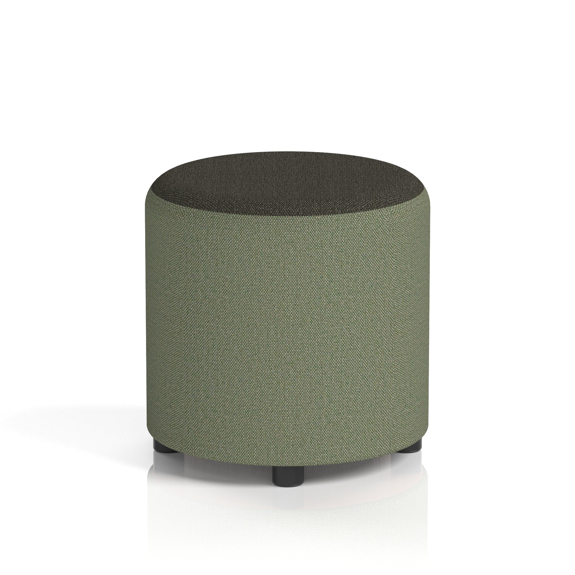 Harlestone Round Stool – Small or Large, Fully Assembled, Various Two-Tone Colour Combos, Plywood Frame with Foam & Fabric, 10 Year Frame Warranty – Office or Home Seating