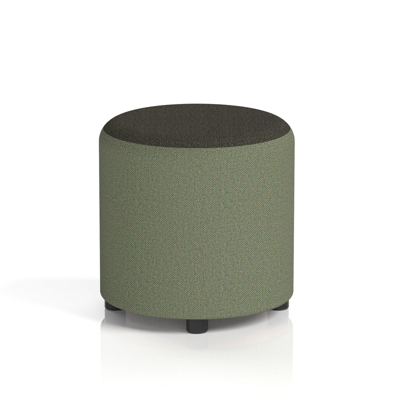 Harlestone Round Stool – Small or Large, Fully Assembled, Various Two-Tone Colour Combos, Plywood Frame with Foam & Fabric, 10 Year Frame Warranty – Office or Home Seating