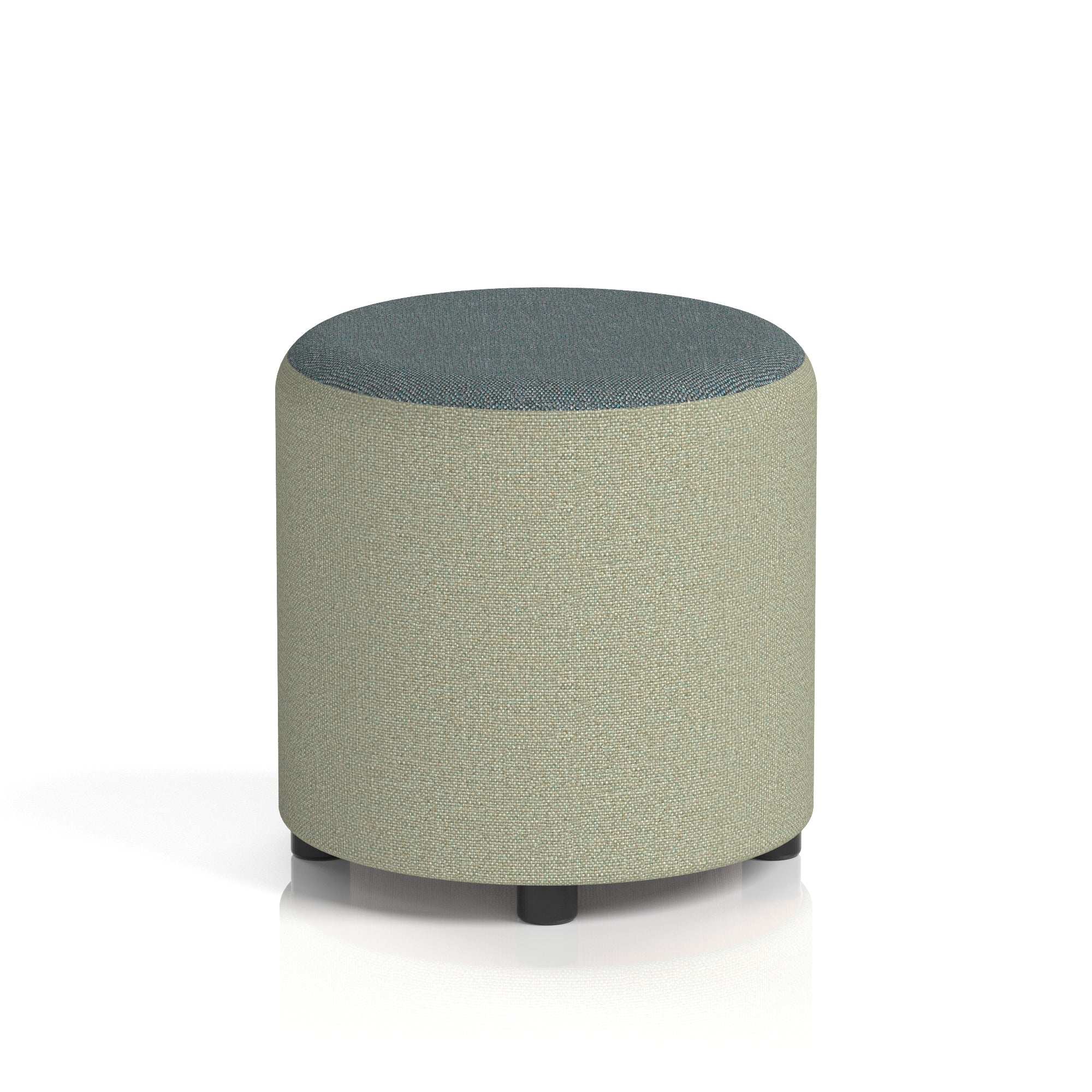 Harlestone Round Stool – Small or Large, Fully Assembled, Various Two-Tone Colour Combos, Plywood Frame with Foam & Fabric, 10 Year Frame Warranty – Office or Home Seating