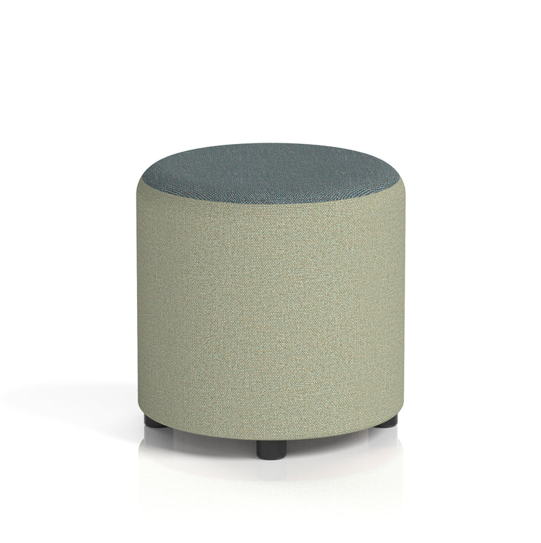 Harlestone Round Stool – Small or Large, Fully Assembled, Various Two-Tone Colour Combos, Plywood Frame with Foam & Fabric, 10 Year Frame Warranty – Office or Home Seating