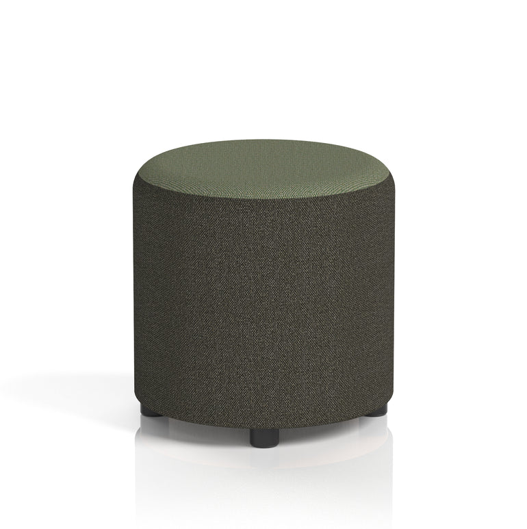Harlestone Round Stool – Small or Large, Fully Assembled, Various Two-Tone Colour Combos, Plywood Frame with Foam & Fabric, 10 Year Frame Warranty – Office or Home Seating