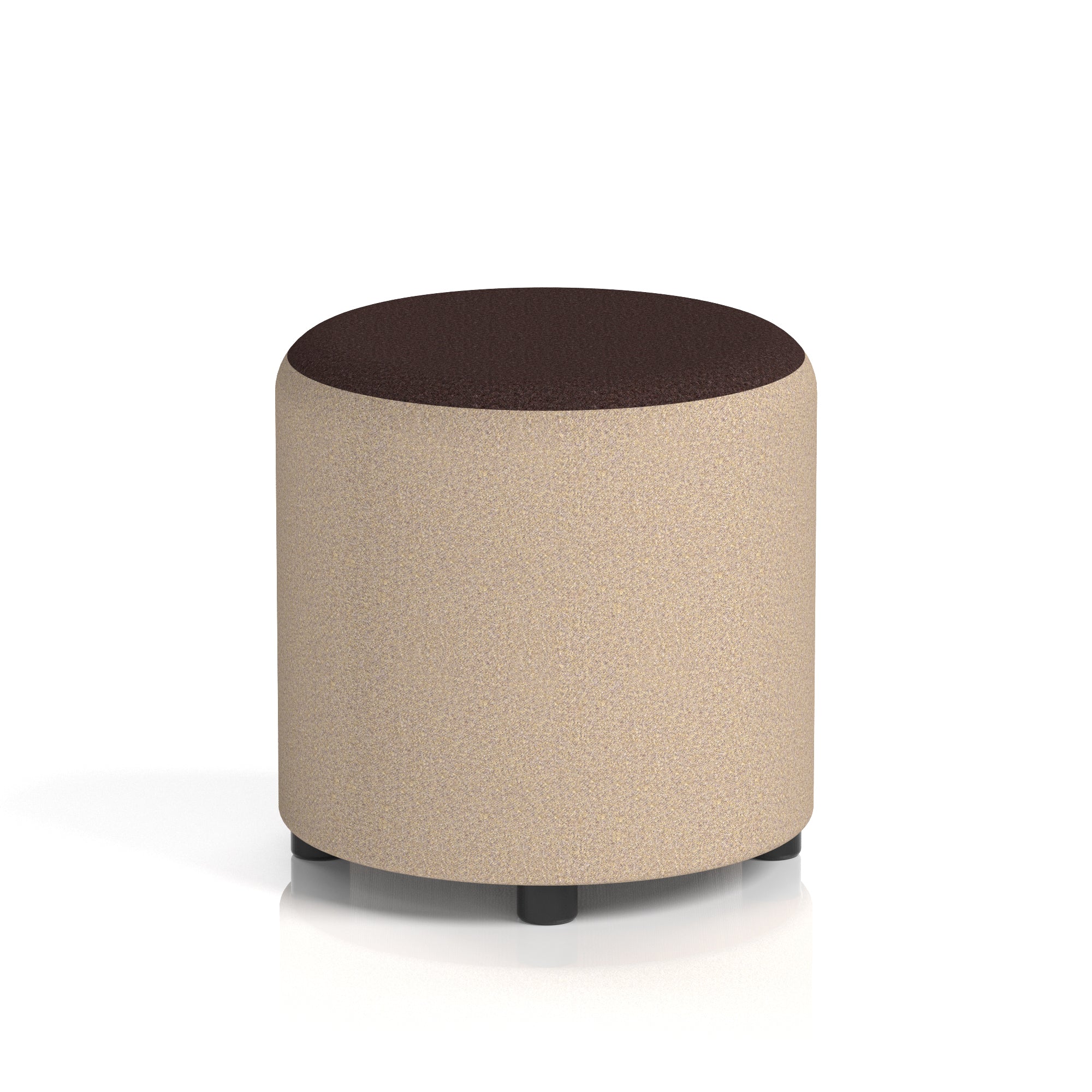 Harlestone Round Stool – Small or Large, Fully Assembled, Various Two-Tone Colour Combos, Plywood Frame with Foam & Fabric, 10 Year Frame Warranty – Office or Home Seating
