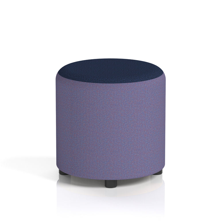 Harlestone Round Stool – Small or Large, Fully Assembled, Various Two-Tone Colour Combos, Plywood Frame with Foam & Fabric, 10 Year Frame Warranty – Office or Home Seating
