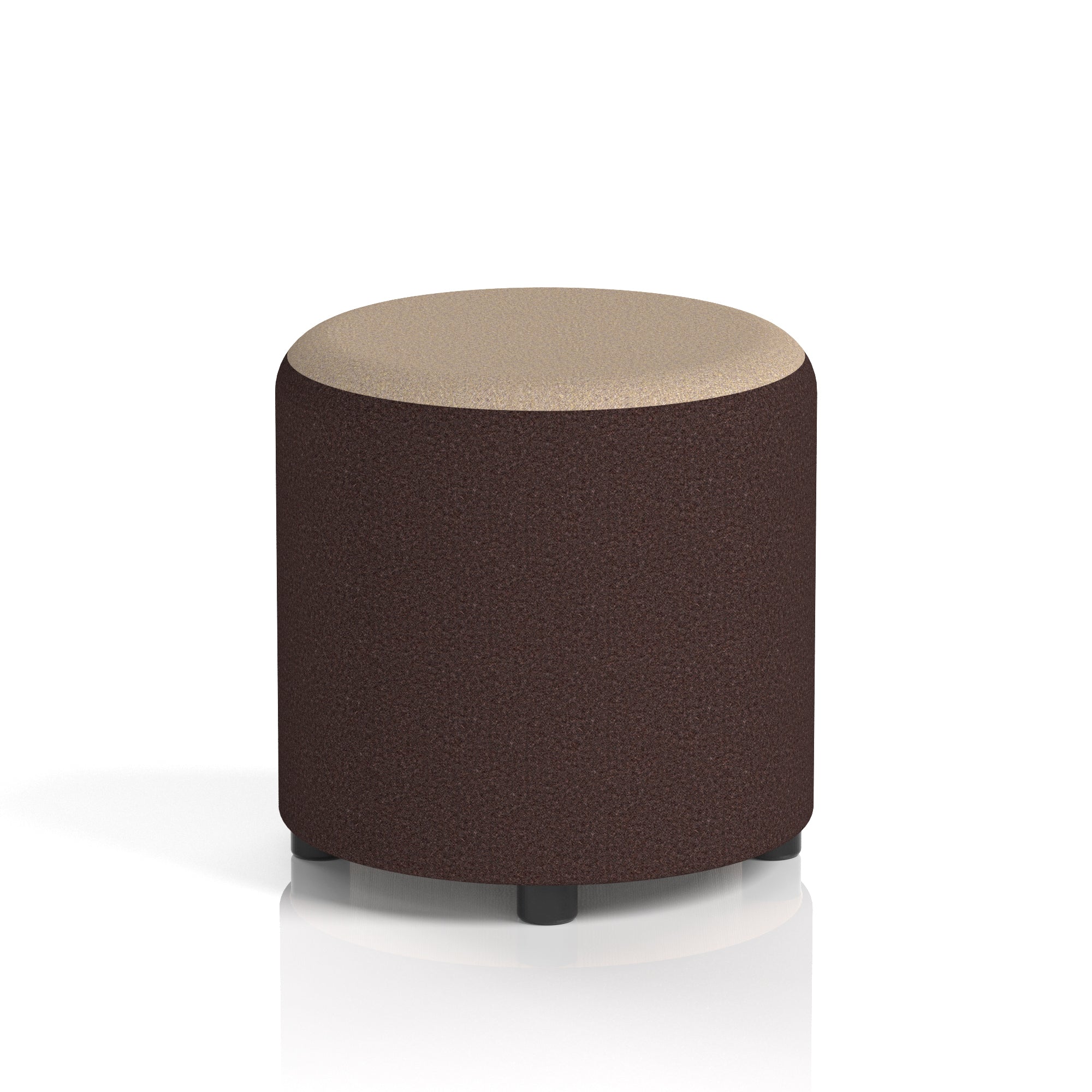 Harlestone Round Stool – Small or Large, Fully Assembled, Various Two-Tone Colour Combos, Plywood Frame with Foam & Fabric, 10 Year Frame Warranty – Office or Home Seating