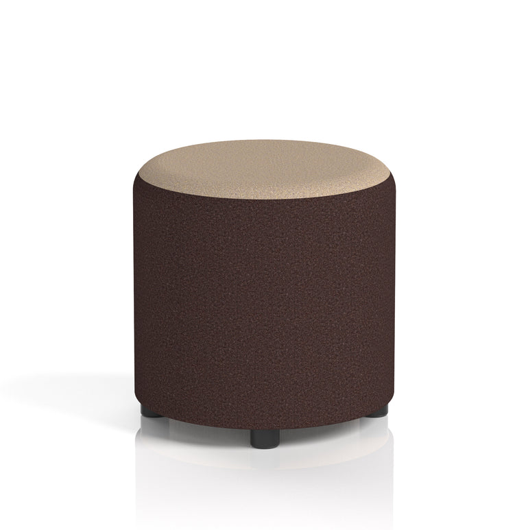 Harlestone Round Stool – Small or Large, Fully Assembled, Various Two-Tone Colour Combos, Plywood Frame with Foam & Fabric, 10 Year Frame Warranty – Office or Home Seating