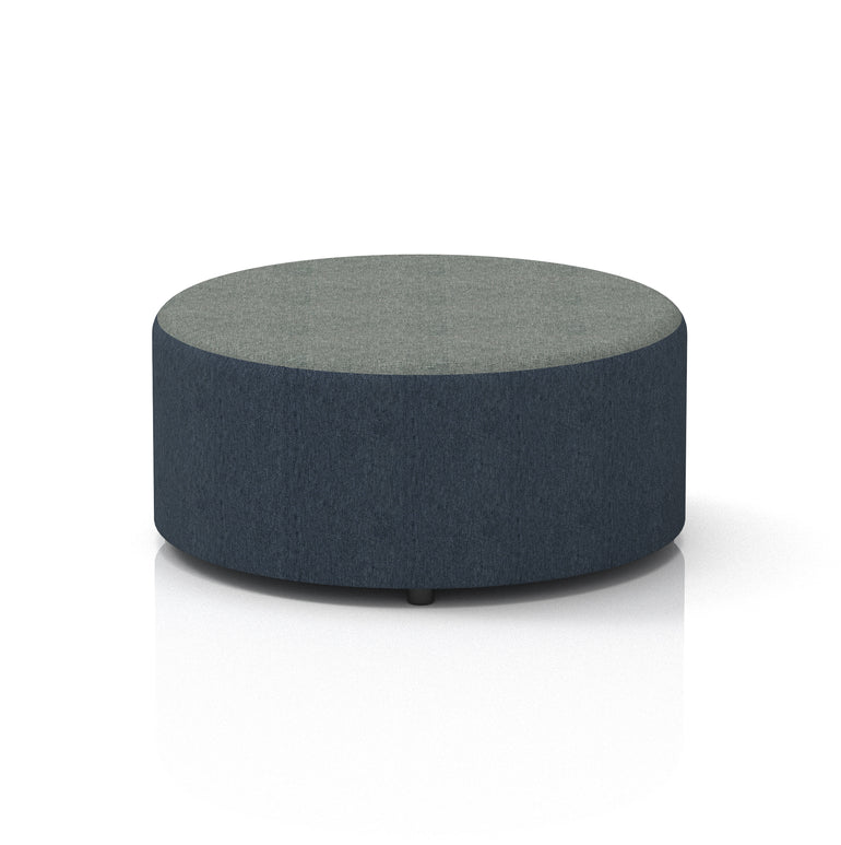 Harlestone Round Stool – Small or Large, Fully Assembled, Various Two-Tone Colour Combos, Plywood Frame with Foam & Fabric, 10 Year Frame Warranty – Office or Home Seating