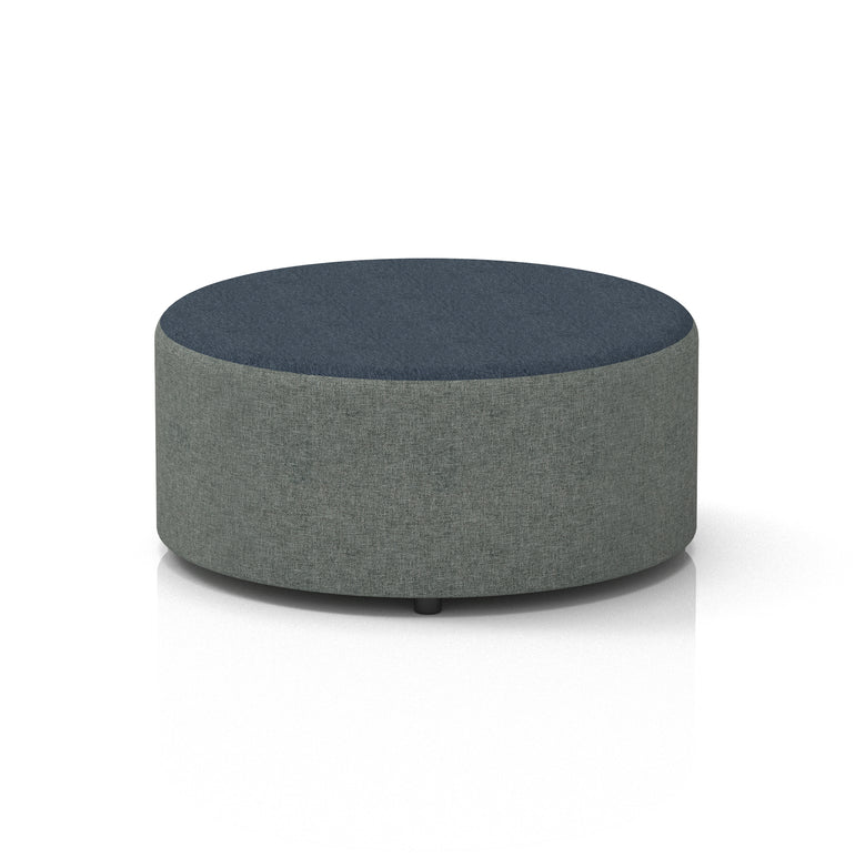 Harlestone Round Stool – Small or Large, Fully Assembled, Various Two-Tone Colour Combos, Plywood Frame with Foam & Fabric, 10 Year Frame Warranty – Office or Home Seating