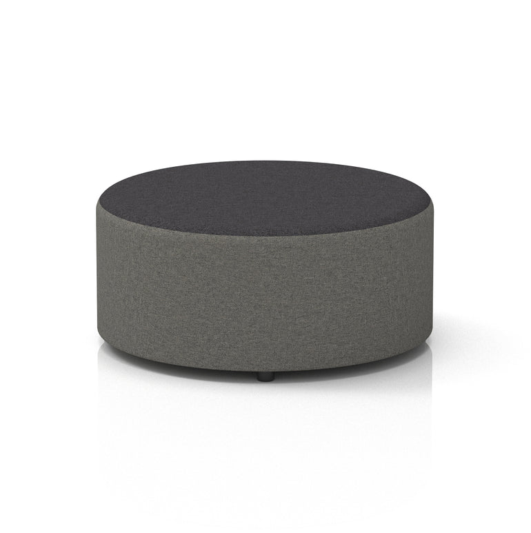 Harlestone Round Stool – Small or Large, Fully Assembled, Various Two-Tone Colour Combos, Plywood Frame with Foam & Fabric, 10 Year Frame Warranty – Office or Home Seating