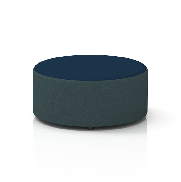Harlestone Round Stool – Small or Large, Fully Assembled, Various Two-Tone Colour Combos, Plywood Frame with Foam & Fabric, 10 Year Frame Warranty – Office or Home Seating