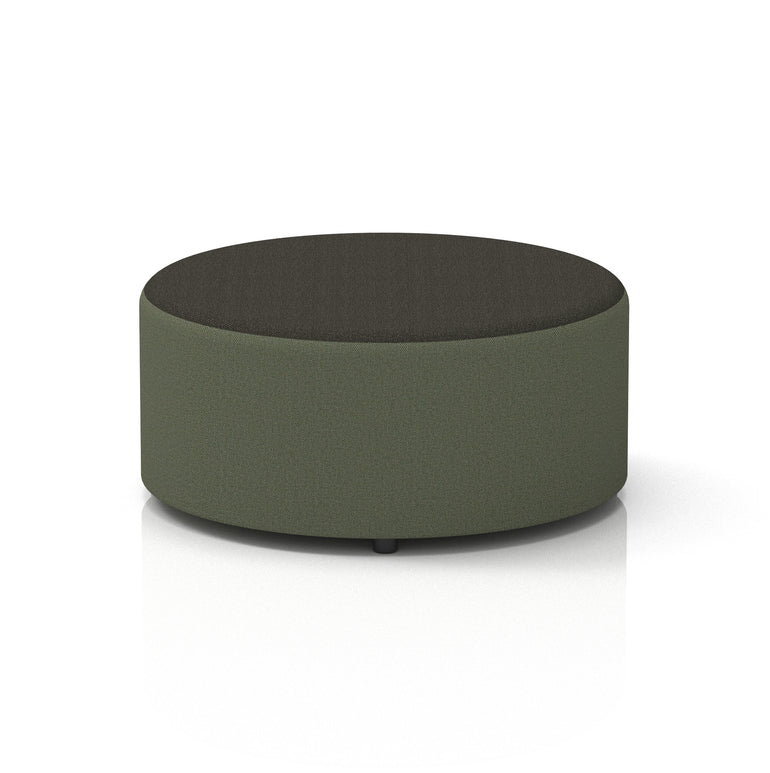 Harlestone Round Stool – Small or Large, Fully Assembled, Various Two-Tone Colour Combos, Plywood Frame with Foam & Fabric, 10 Year Frame Warranty – Office or Home Seating