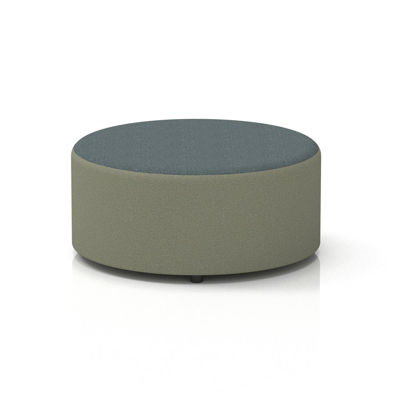 Harlestone Round Stool – Small or Large, Fully Assembled, Various Two-Tone Colour Combos, Plywood Frame with Foam & Fabric, 10 Year Frame Warranty – Office or Home Seating