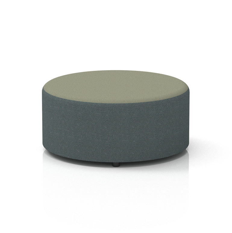 Harlestone Round Stool – Small or Large, Fully Assembled, Various Two-Tone Colour Combos, Plywood Frame with Foam & Fabric, 10 Year Frame Warranty – Office or Home Seating