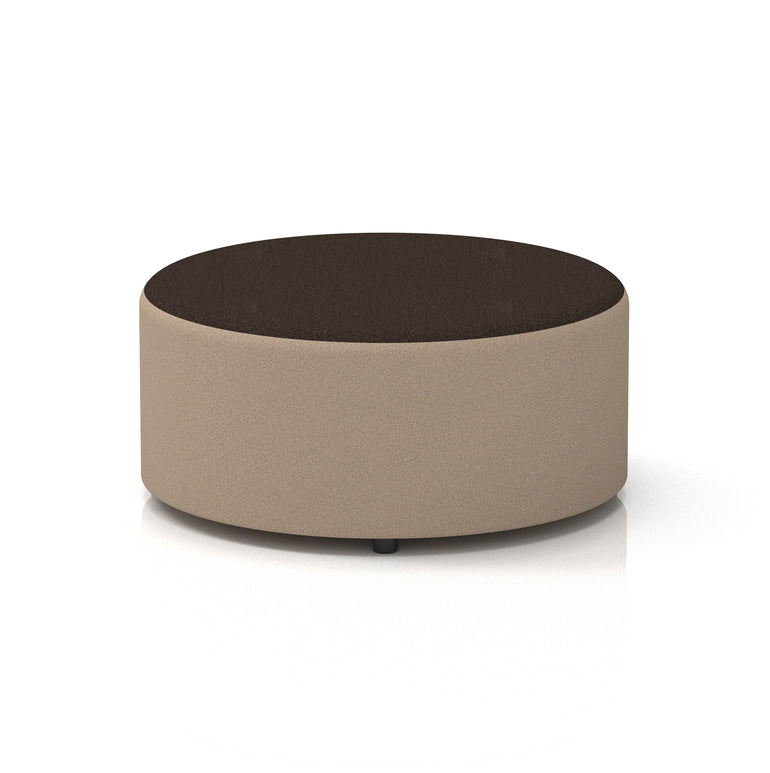 Harlestone Round Stool – Small or Large, Fully Assembled, Various Two-Tone Colour Combos, Plywood Frame with Foam & Fabric, 10 Year Frame Warranty – Office or Home Seating