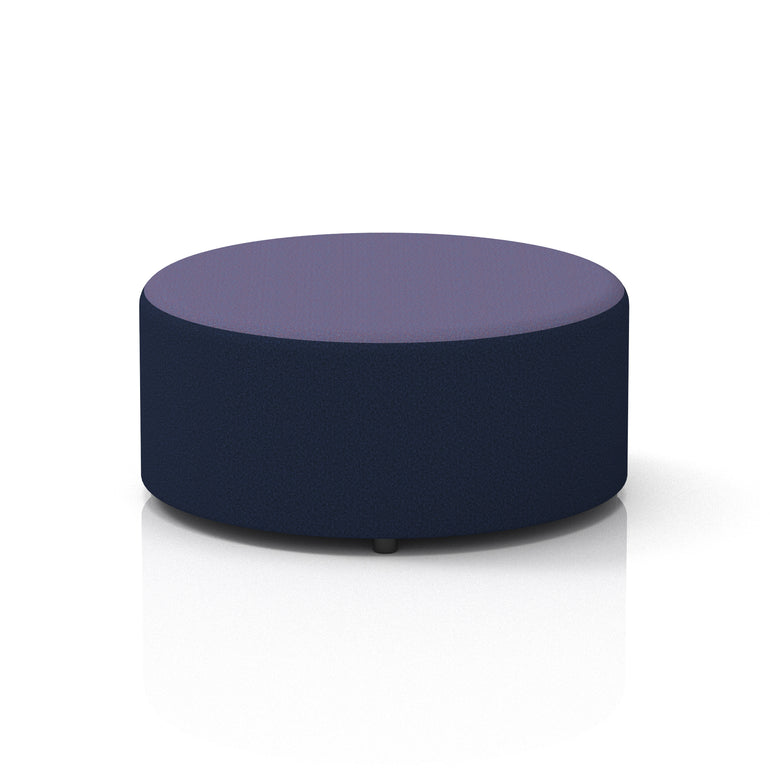 Harlestone Round Stool – Small or Large, Fully Assembled, Various Two-Tone Colour Combos, Plywood Frame with Foam & Fabric, 10 Year Frame Warranty – Office or Home Seating