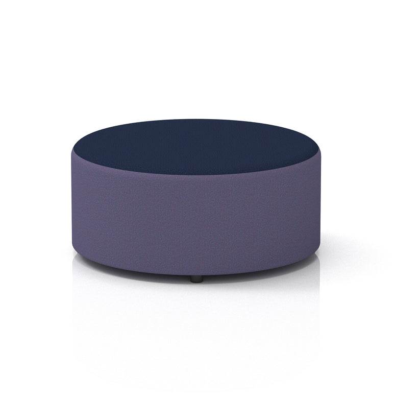 Harlestone Round Stool – Small or Large, Fully Assembled, Various Two-Tone Colour Combos, Plywood Frame with Foam & Fabric, 10 Year Frame Warranty – Office or Home Seating