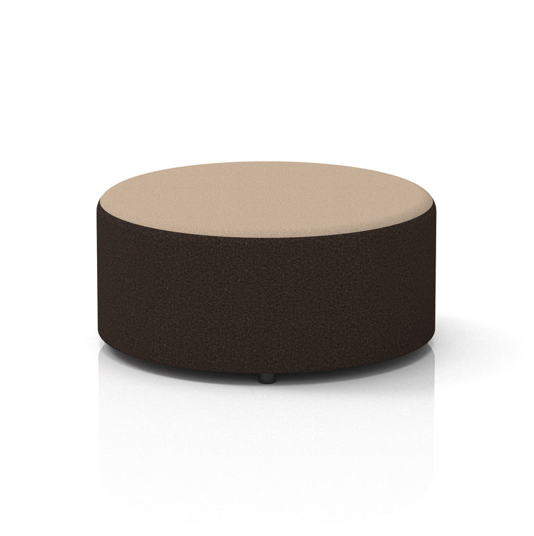 Harlestone Round Stool – Small or Large, Fully Assembled, Various Two-Tone Colour Combos, Plywood Frame with Foam & Fabric, 10 Year Frame Warranty – Office or Home Seating
