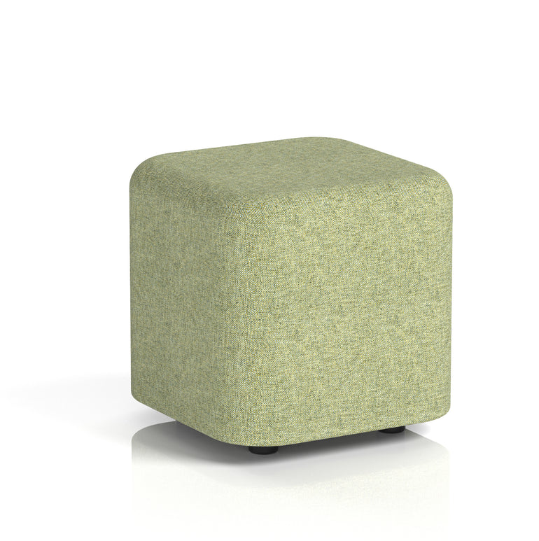 Harlestone Square Stool, Small or Large – Multiple Single-Tone Colours, Plywood & Fabric, Ready Assembled, 10-Year Frame Warranty – Office & Home Seating