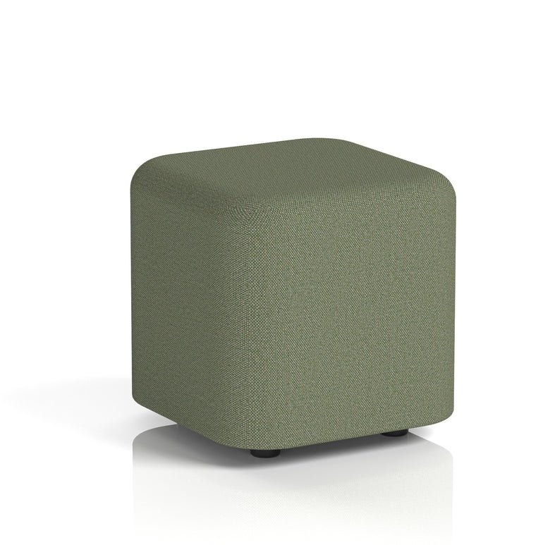 Harlestone Square Stool, Small or Large – Multiple Single-Tone Colours, Plywood & Fabric, Ready Assembled, 10-Year Frame Warranty – Office & Home Seating