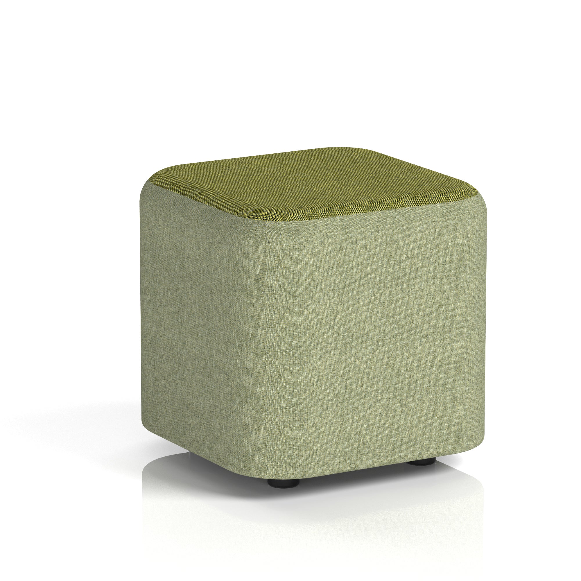 Harlestone Square Stool – Two Tone Office Stool, Small or Large, Multiple Colour Combos, Fully Assembled, Durable Plywood & Fabric, 10 Year Frame Warranty