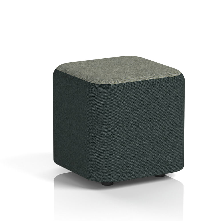 Harlestone Square Stool – Two Tone Office Stool, Small or Large, Multiple Colour Combos, Fully Assembled, Durable Plywood & Fabric, 10 Year Frame Warranty