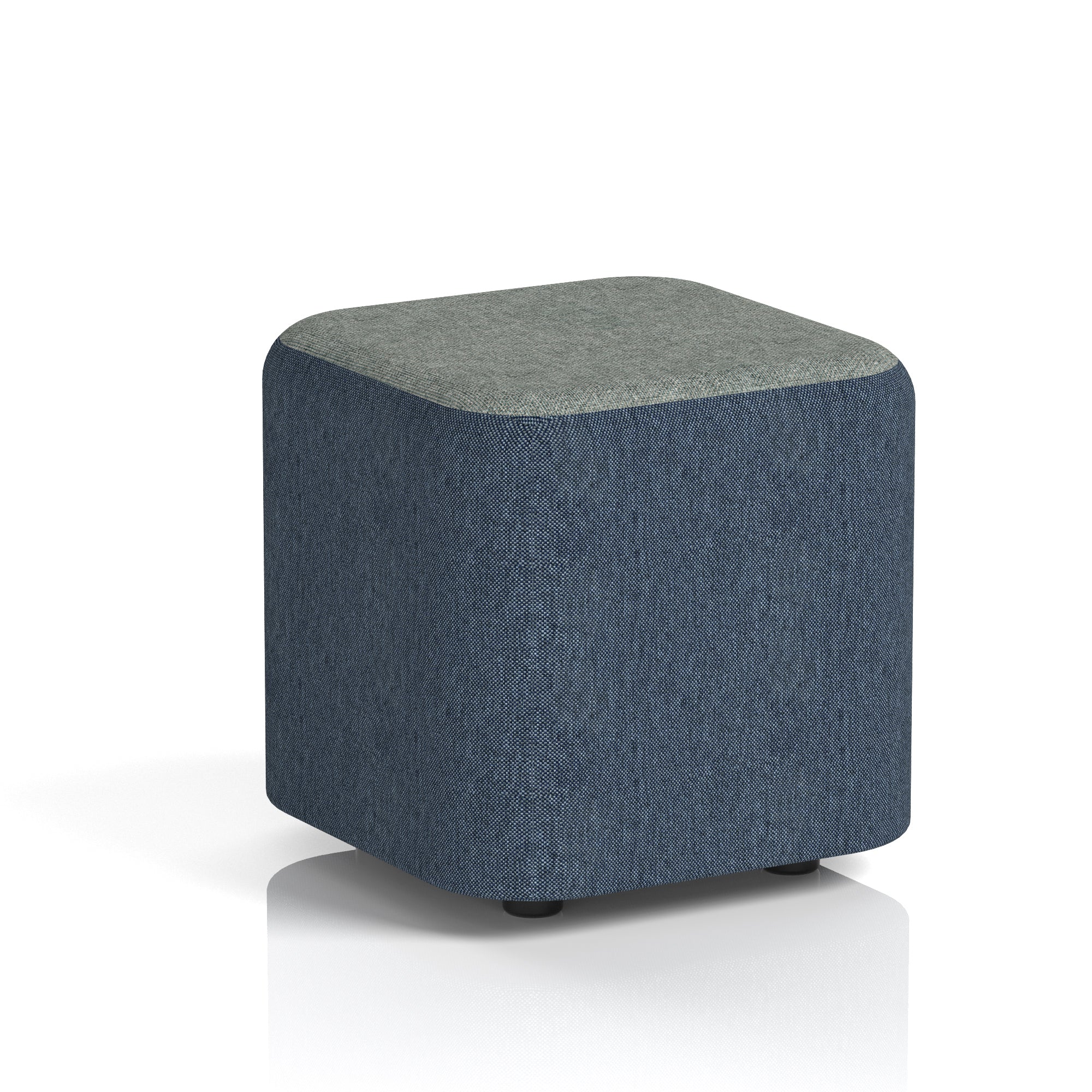 Harlestone Square Stool – Two Tone Office Stool, Small or Large, Multiple Colour Combos, Fully Assembled, Durable Plywood & Fabric, 10 Year Frame Warranty