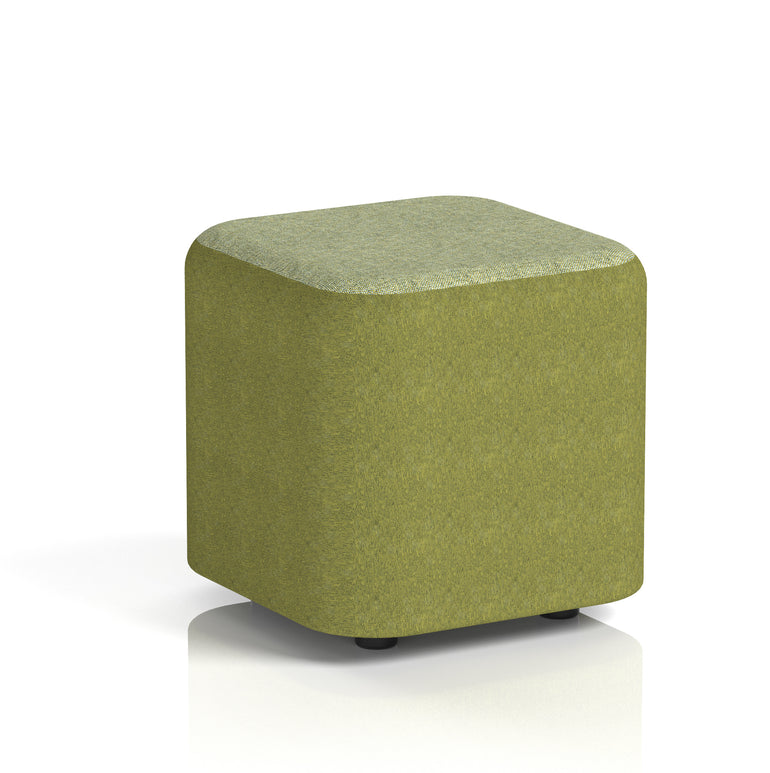 Harlestone Square Stool – Two Tone Office Stool, Small or Large, Multiple Colour Combos, Fully Assembled, Durable Plywood & Fabric, 10 Year Frame Warranty