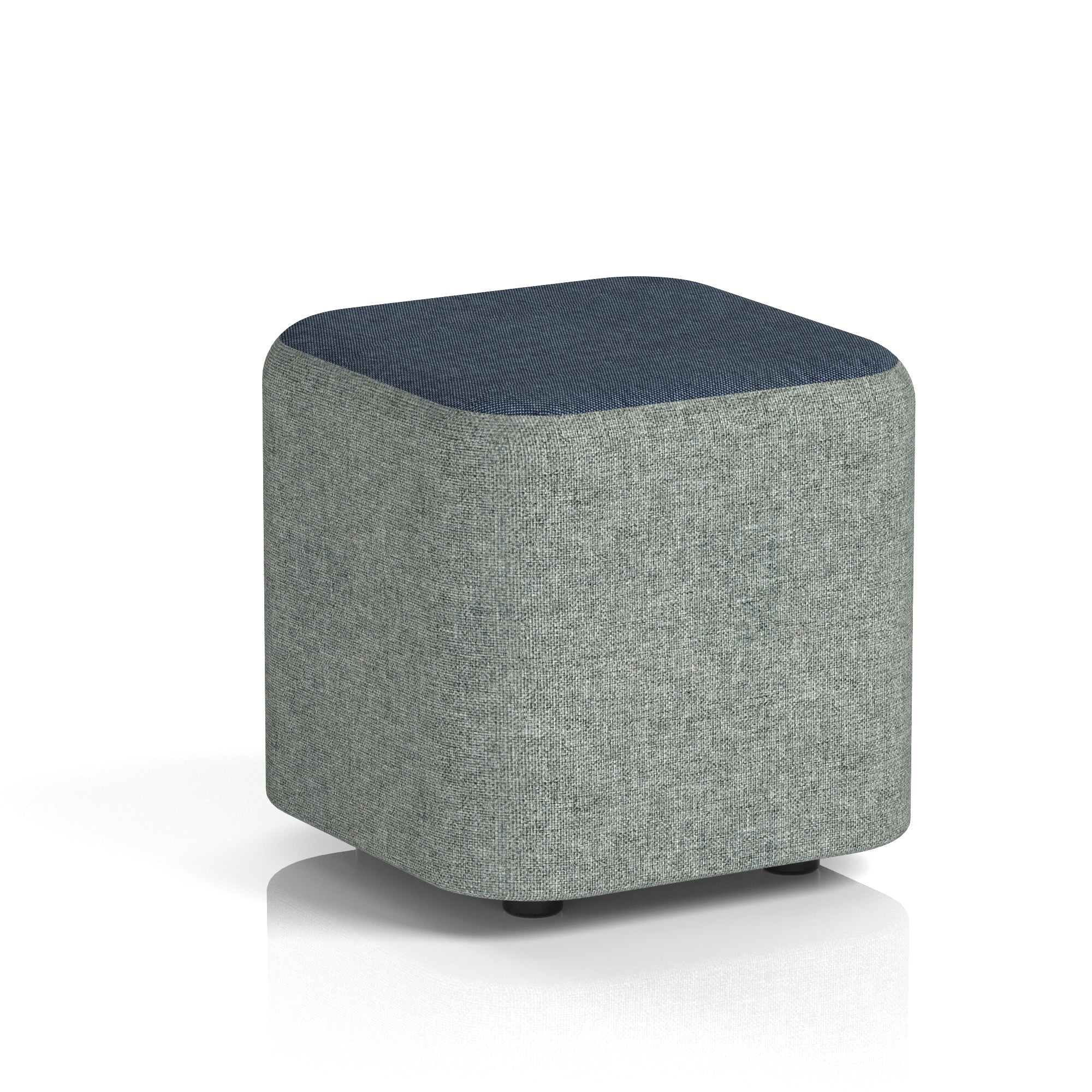 Harlestone Square Stool – Two Tone Office Stool, Small or Large, Multiple Colour Combos, Fully Assembled, Durable Plywood & Fabric, 10 Year Frame Warranty