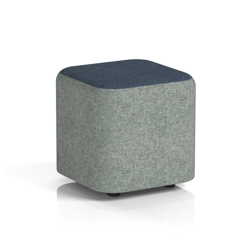 Harlestone Square Stool – Two Tone Office Stool, Small or Large, Multiple Colour Combos, Fully Assembled, Durable Plywood & Fabric, 10 Year Frame Warranty