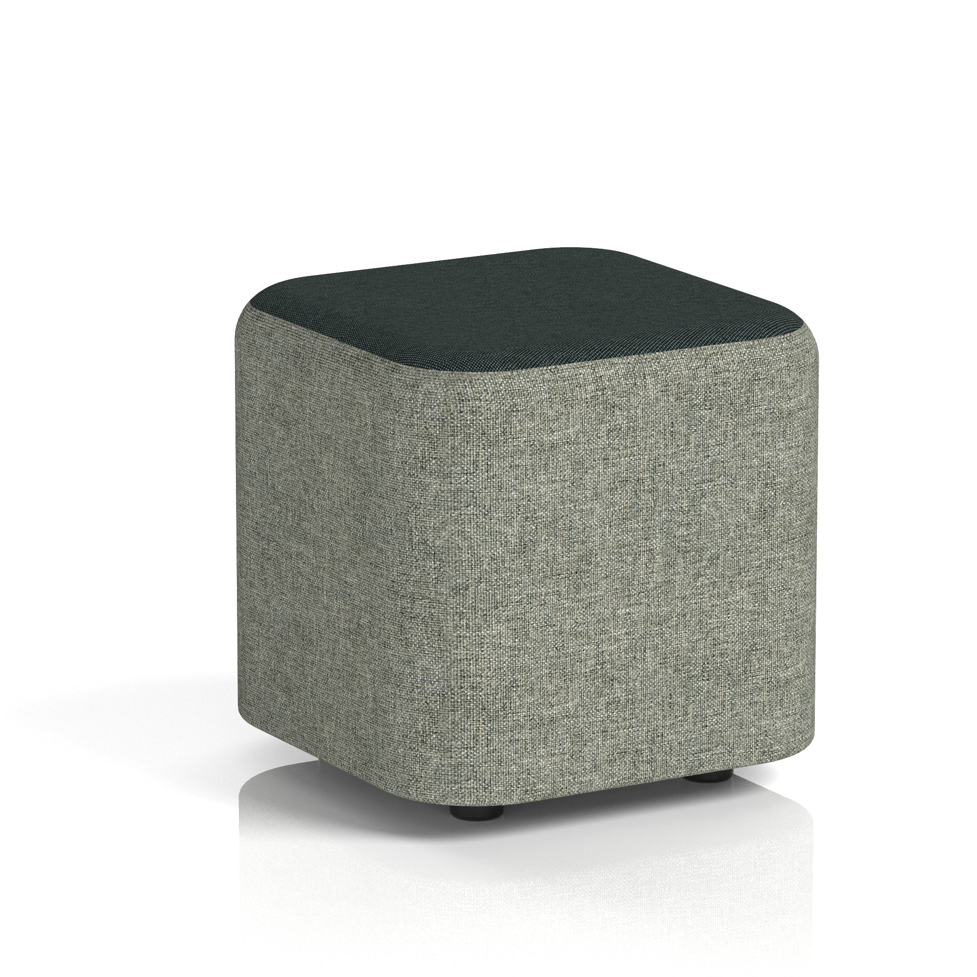 Harlestone Square Stool – Two Tone Office Stool, Small or Large, Multiple Colour Combos, Fully Assembled, Durable Plywood & Fabric, 10 Year Frame Warranty