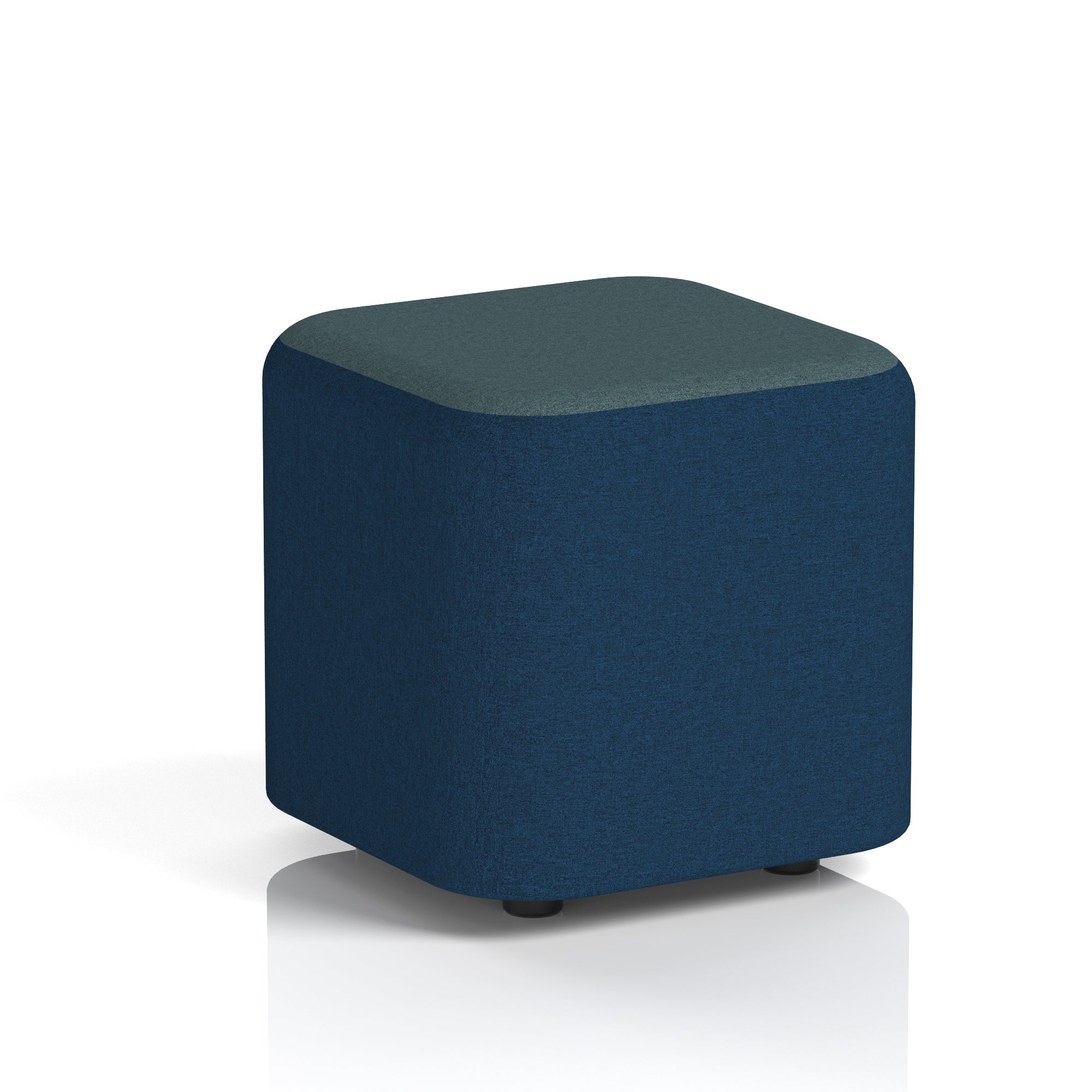 Harlestone Square Stool – Two Tone Office Stool, Small or Large, Multiple Colour Combos, Fully Assembled, Durable Plywood & Fabric, 10 Year Frame Warranty